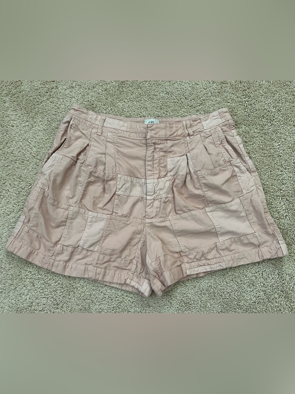 J.Crew Women’s Size 12 Chino Shorts Light Pink/Peach Patchwork High Waist